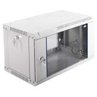 Шкаф коммутационный ЦМО ШРН-ЭКОНОМ (ШРН-Э-6.350) настенный 6U 600x350мм пер.дв.стекл 85кг серый 300мм 11.4кг 180град. 345мм