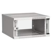 Шкаф коммутационный ITK Linea WE (LWE3-06U66-GF) настенный 6U 600x600мм пер.дв.стекл направл.под закл.гайки 50кг серый 550мм 14.3кг 200град. 320мм IP20 IK08 сталь