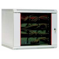 Шкаф коммутационный ЦМО (ШРН-9.650) настенный 9U 600x650мм пер.дв.стекл несъемн.бок.пан. 100кг серый 605мм 21.1кг 180град. 499мм