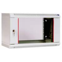 Шкаф коммутационный ЦМО (ШРН-6.650) настенный 6U 600x650мм пер.дв.стекл 200кг серый 600мм 18.6кг 180град. 366мм