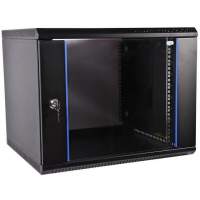 Шкаф коммутационный ЦМО ШРН-ЭКОНОМ (ШРН-Э-12.500-9005) настенный 12U 600x520мм пер.дв.стекл 75кг черный 470мм