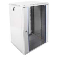 Шкаф коммутационный ЦМО ШРН-ЭКОНОМ (ШРН-Э-18.500) настенный 18U 600x520мм пер.дв.стекл 75кг серый 470мм 27.7кг 180град. 930мм