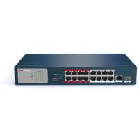 Коммутатор Hikvision DS-3E0318P-E/M(C) 17x100Мбит/с 1SFP 16PoE+ 135W неуправляемый