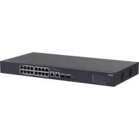 Коммутатор Dahua DH-CS4218-16ET-240 (L2) 16x100Мбит/с 2xКомбо(1000BASE-T/SFP) 2SFP 16PoE 240W управляемый