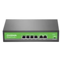 Коммутатор Digma DSP204F-2F-T80 DSP204F-2F-T80 V1 (L2) 6x100Мбит/с 4PoE 4PoE+ 80W неуправляемый