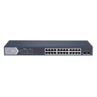 Коммутатор Hikvision DS-3E1526P-SI 24x1Гбит/с 2SFP 24PoE+ 370W управляемый