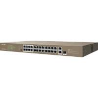 Коммутатор IP-Com F1126P-24-250W (L2) 24x100Мбит/с 2x1Гбит/с 1xКомбо(1000BASE-T/SFP) 1SFP 24PoE 230W неуправляемый