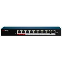 Коммутатор Hikvision DS-3E0109P-E/M(B) 9x100Мбит/с 8PoE+ 58W неуправляемый