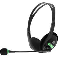 Наушники с микрофоном Оклик HS-M100 черный 1.8м накладные оголовье (1532004)