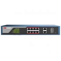 Коммутатор Hikvision DS-3E1310P-EI/M (L2) 8x100Мбит/с 2SFP 123W