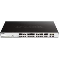 Коммутатор D-Link DGS-1210-28MP DGS-1210-28MP/F 24x1Гбит/с 4xКомбо(1000BASE-T/SFP) 24PoE+ 370W настраиваемый