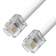 Удлинитель Greenconnect Телефонный шнур для аппарата  1.0m GCR-TP6P4C-1.0m, 6P4C (джек 6p4c - jack 6p4c) белый [GCR-TP6P4C-1.0m]
