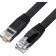 GCR Патч-корд PROF плоский прямой 20.0m, UTP медь кат.6, черный, 30 AWG, ethernet high speed 10 Гбит/с, RJ45, T568B, GCR-52865