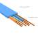 GCR Патч-корд PROF плоский прямой 7.5m, UTP медь кат.6, синий, 30 AWG, ethernet high speed 10 Гбит/с, RJ45, T568B, GCR-52877