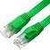GCR Патч-корд PROF плоский прямой 1.5m, UTP медь кат.6, зеленый, 30 AWG, ethernet high speed 10 Гбит/с, RJ45, T568B, GCR-52837