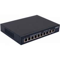Коммутатор/ OSNOVO PoE коммутатор, 8 x FE с поддержкой PoE (IEEE 802.3af/at), 2 x FE, до 30W на порт, суммарно до 120W