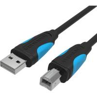 Кабель Vention USB 2.0 AM/BM  - 8м. Черный [VAS-A16-B800]