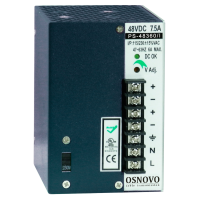 Блок питания / OSNOVO Промышленный блок питания. DC48V, 3.2A (150W). Диапазон входных напряжений: AC195-265V