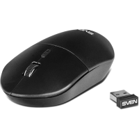 Беспроводная мышь SVEN RX-515SW чёрная (2,4 GHz, 3+1кн. бесш. кн., 800-1600DPI, блист)