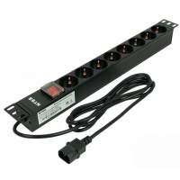 Блок распределения питания NTSS NTSS-PDU-DA1017 гор.размещ. 8xSchuko базовые 10A C14 2м