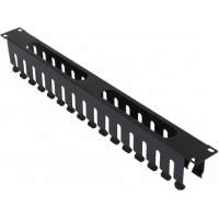 Кабельный органайзер горизонтальный NTSS NTSS-HORGС-1U-(72)-BL односторонний пальцы 1U шир.:19