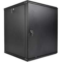 Шкаф коммутационный ЦМО ШРН-Эконом (ШРН-Э-12.650.1-9005) настенный 12U 600x650мм пер.дв.металл 65кг черный 600мм 23.22кг 180град. 608мм IP20 металл