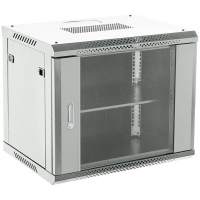 Шкаф коммутационный Rexant (04-0666-111) настенный 6U 600x600мм пер.дв.стекл металл 2 бок.пан. направл.под винты 60кг серый 14кг 230град. 368мм IP20 сталь