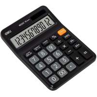 Калькулятор настольный Deli Askend EM222C черный 12-разр.