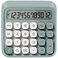 Калькулятор настольный Deli EM36 GREEN зеленый 12-разр.