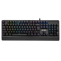 Клавиатура Sven механическая игровая KB-G9700 (104 кл,+12Fn,RED switch, RGB, мет, корпус) [SV-015831]