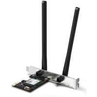 Сетевой адаптер Wi-Fi + Bluetooth Mercusys MA80XE AX3000 PCI Express (ант.внеш.несъем.) 2ант.