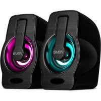 Компьютерная акустическая система Sven 255, черный (6 Вт, питание USB, подсветка) [SV-020149]