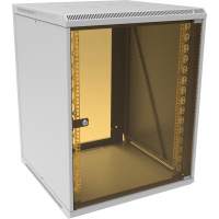 Шкаф коммутационный Suprlan (05-1506) настенный 15U 600x600мм пер.дв.стекл направл.под закл.гайки 70кг светло-серый 535мм 29.7кг 750мм металл