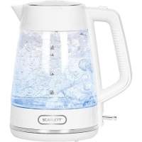 Чайник электрический Scarlett SC-EK27G104 1.7л. 2200Вт белый корпус: стекло/пластик