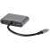 Адаптер USB Type-Cm-VGA, HDMI 4k*30Hz, USB3.0, PD, Audio, iOpen (Aopen/Qust)[ACU4511]
