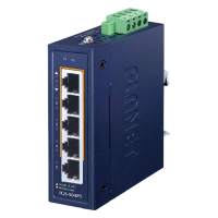 коммутатор/ PLANET IGS-504PT IP30 Compact size 4-Port 10/100/1000T 802.3at PoE + 1-Port 10/100/1000T Gigabit Ethernet Switch (-40~75 degrees C, dual 48~54V DC)