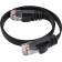 GCR Патч-корд PROF плоский прямой 2.0m, UTP медь кат.6, черный, 30 AWG, ethernet high speed 10 Гбит/с, RJ45, T568B, GCR-52861