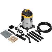 Строительный пылесос Denzel SVC15 1200Вт (уборка: сухая/сбор воды/выдув) серебристый