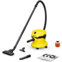 Строительный пылесос Karcher WD 2 Plus V-12/6/18/C Home 1000Вт (уборка: сухая/сбор воды) желтый