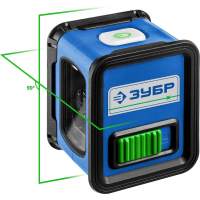 Нивелир лазерн. Зубр КРЕСТ 2кл.лаз. 540нм цв.луч. зеленый 2луч. (34900)