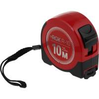 Рулетка строительная RGK R10 дл.полотна 10м изм.шкала в см зацеп простой красный/черный (755986)