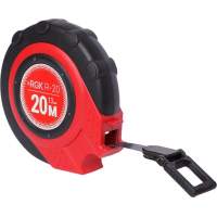 Рулетка строительная RGK R20 дл.полотна 20м изм.шкала в см зацеп простой красный/черный (755894)