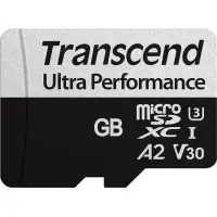 Карта памяти Transcend 64GB microSDXC Class 10 UHS-I U3 V30 UHS-I U3 160/80 MB/s A2 Ultra Performance with adapter [TS64GUSD340S]