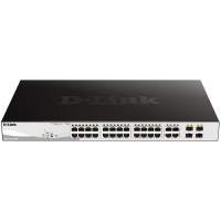 Коммутатор/DGS-1210-28MP/FL Managed L2 Switch 24x1000Base-T PoE, 4xCombo 1000Base-T/SFP, PoE Budget 370W, Surge 6KV, CLI
