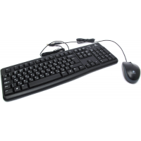 Набор клавиатура + мышь Logitech Desktop MK120 Black ( USB, keyboard: waterproof,  mouse: optical, 1000dpi, 3btn+Scroll) Retail [920-002561]