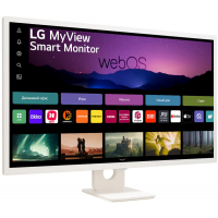 Монитор LG MyView 32SR50F-W 31.5'' FHD Smart Monitor, IPS, 250cd/m2, 16:9, 5мс (GtG), 1200:1, 60Hz, 178/178, speakers 5Wx2, внешний БП, 2xHDMI, USB, VESA 100x100 mm, webOS