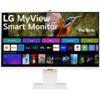 Монитор LG MyView 32SR85U-W 31.5'' 4K UHD Smart Monitor, IPS, 400cd/m2, 16:9, 5мс (GtG), 60Hz, 178/178, speakers 5Wx2, webcamera, внешний БП, USB Type-C(90W), 2xHDMI, USB, VESA 100x100 mm, HAS, webOS
