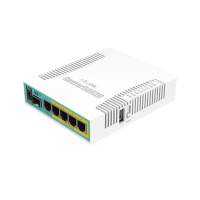 Маршрутизатор/ hEX PoE 5x Gigabit Ethernet with PoE output for four ports, SFP, USB, 800MHz CPU, 128MB RAM, RouterOS L4