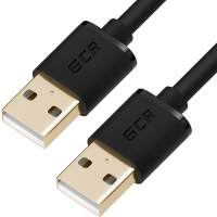 Кабель GCR 3.0m USB 2.0, AM/AM, черный, позолоченные контакты, 28/28 AWG, экран, армированный, морозостойкий [GCR-UM5M-BB2SG-3.0m]
