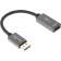 Кабель-переходник DP - HDMI-F 0.2m , серый металлик, оплетка, 4K@60Hz, Telecom (TA560)